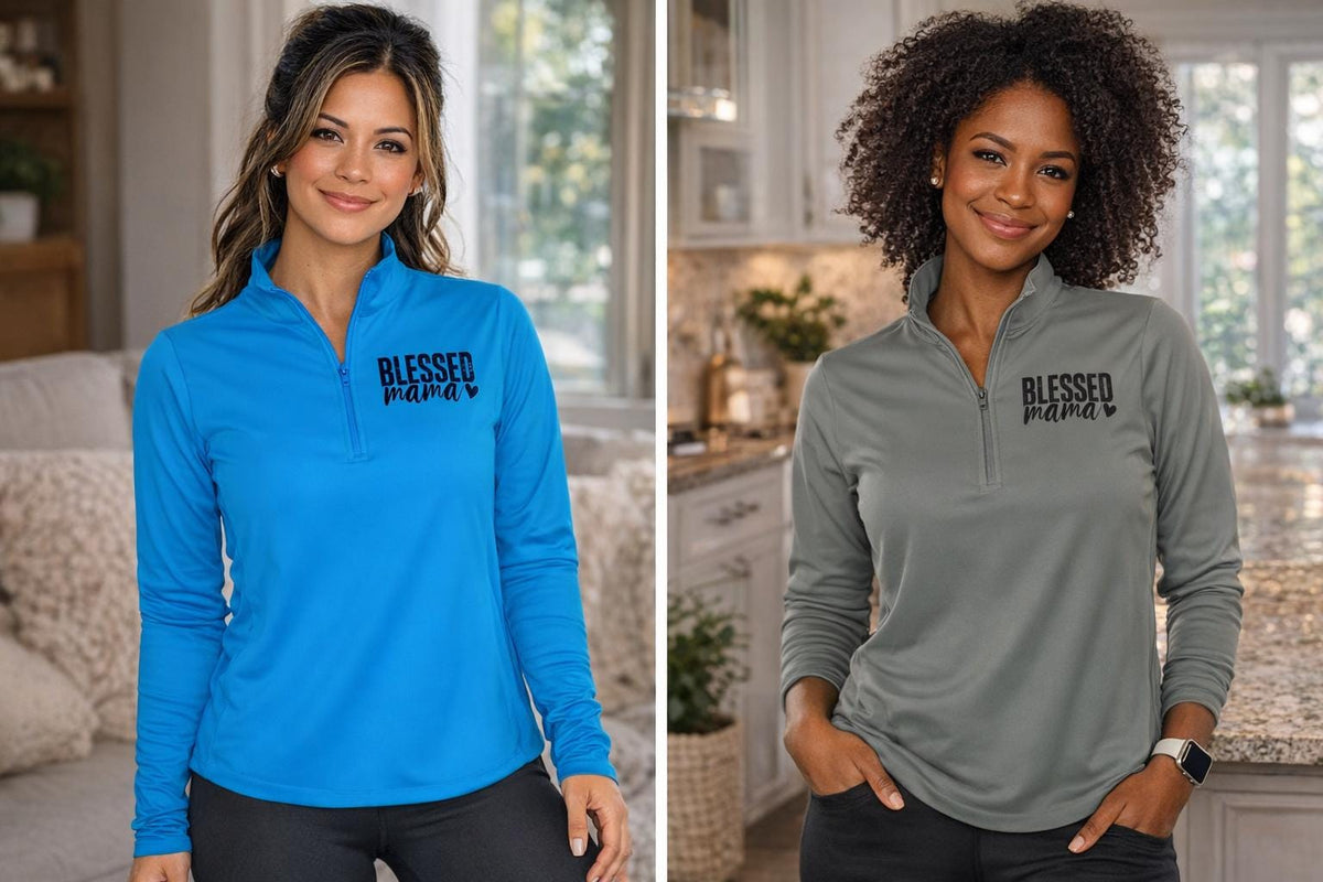 Christian Mom Gift | Blessed Mama Pullover | Cozy Faith-Based Crewneck | Fall Athletic Wear for Women