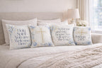 Floral Bible Verse Pillow Covers | Joshua 24:15, Holy Spirit Welcome Home Decor