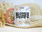 Christian Floral Ceramic Mug for Mom | Blessed Mama