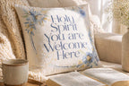 Floral Bible Verse Pillow Covers | Joshua 24:15, Holy Spirit Welcome Home Decor
