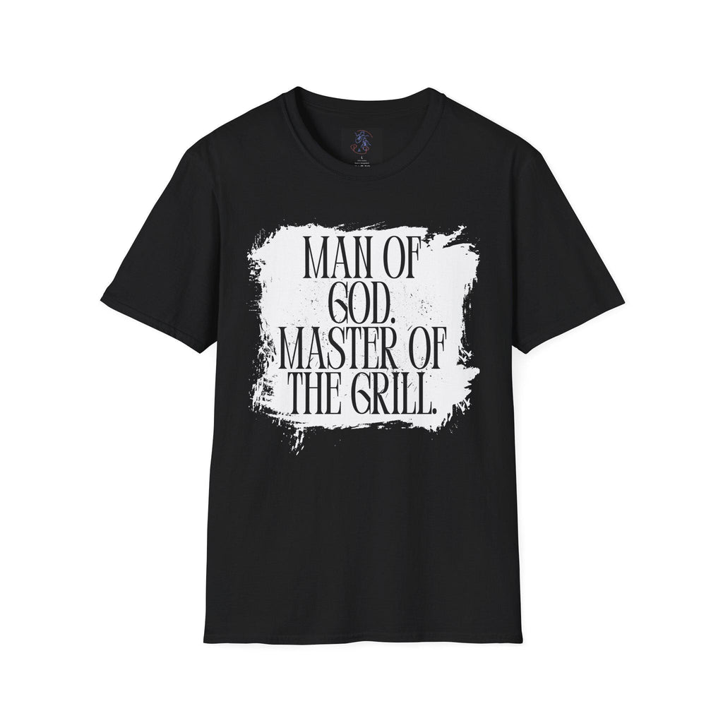 Man of God Master of Grill T-Shirt | Faith BBQ Christian Tee | Gift for Him