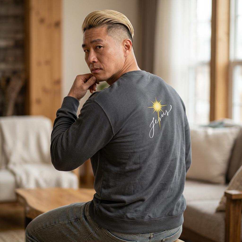 He Restores My Soul long sleeve tee | Christian faith shirt, Jesus star design
