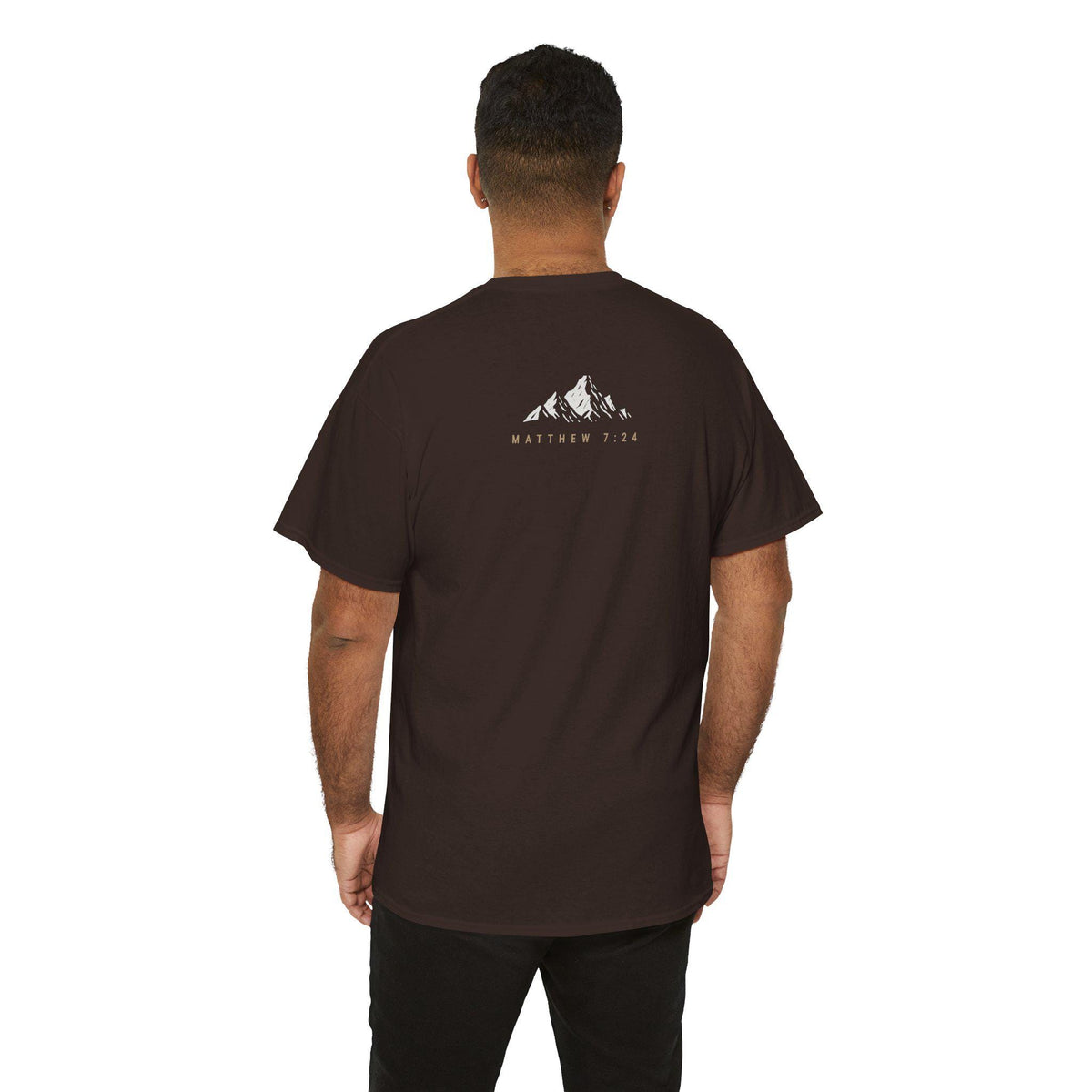 Built Different Christian Graphic Tee | Built on the Rock | Matthew 7:24 Scripture Shirt