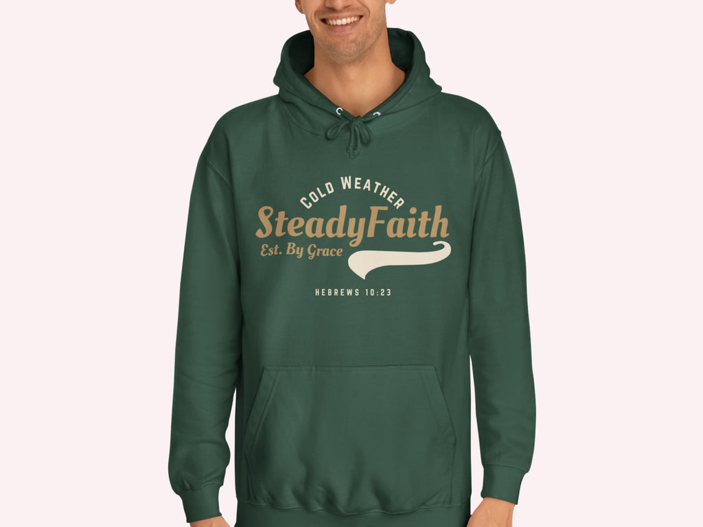 Steady Faith script logo Hoodie | Christian faith sweatshirt, Est. By Grace