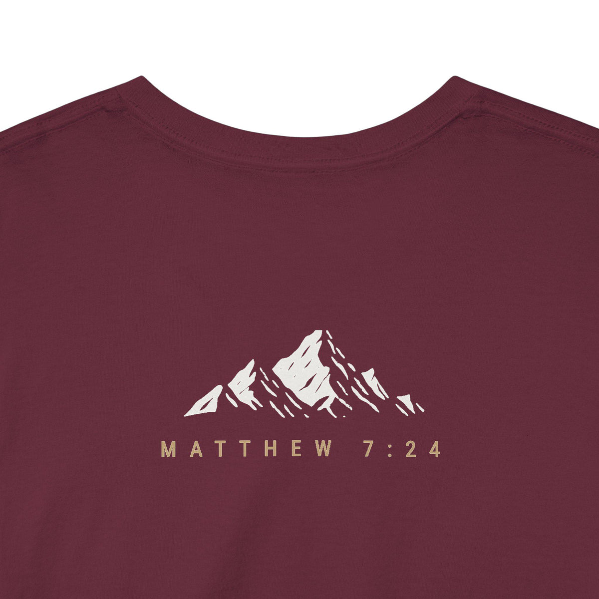 Built Different Christian Graphic Tee | Built on the Rock | Matthew 7:24 Scripture Shirt