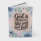 Inspirational Prayer Journal | Psalm 46:5 Floral Hardcover Notebook