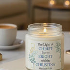 Personalized Christian Candle: Proverbs 31, Coconut Apricot Wax, Faith Gift