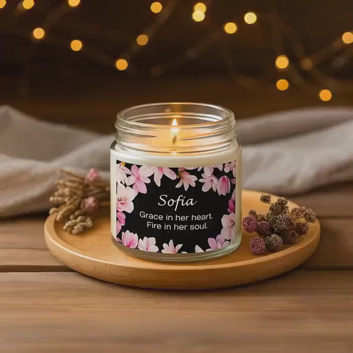Personalized Christian Candle: Proverbs 31, Vanilla Bean Scent