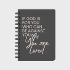 Christian Journal: "If God is For You" Spiral Notebook, Motivational Gift