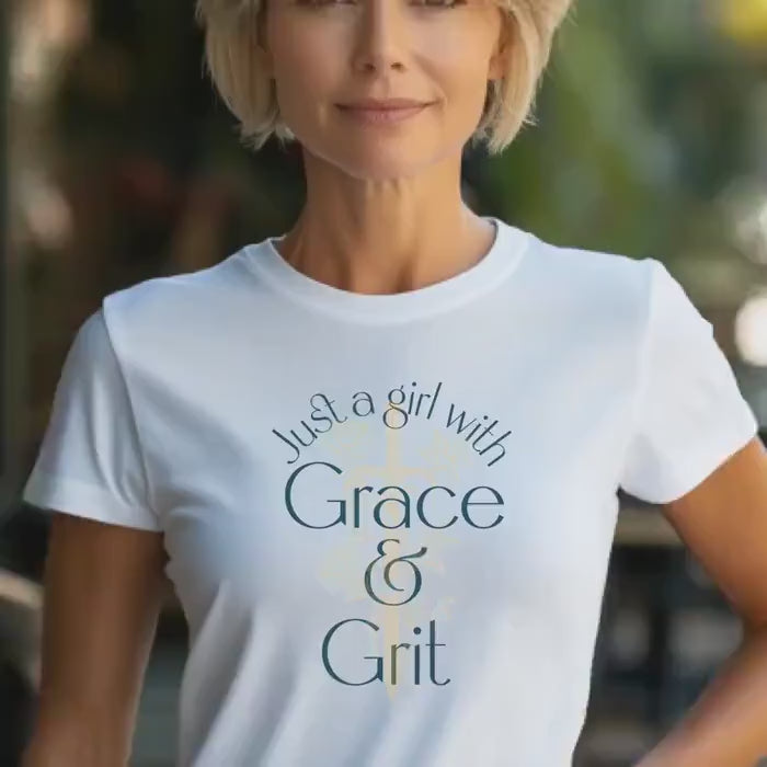 Grace & Grit Christian Tee: Soft Inspirational Shirt for Women