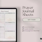 Christian Printable Prayer Journal, Instant Download, Home Management, Faith-Based Printable