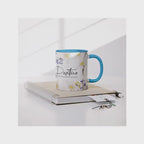 Floral Positive Vibes Coffee Mug, Inspirational Gift for Her